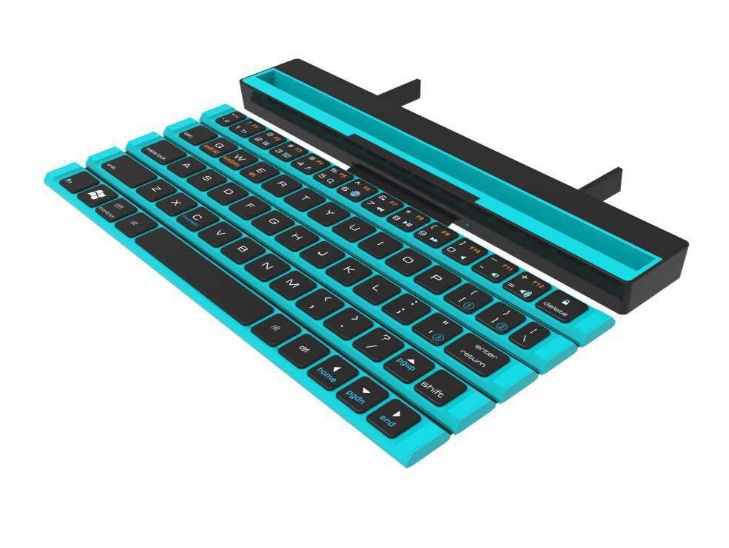 Outdoor Office Portable Folding Wireless Reel Keyboard - Image 7