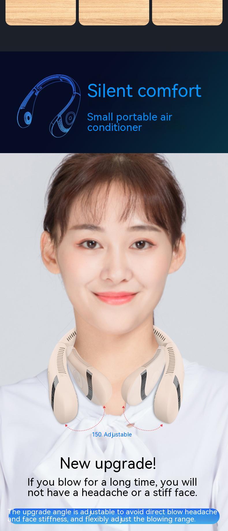 Hanging Neck Fan Neck Hanging Lazy Foldable Small Portable Hanging On Neck Portable - Image 9