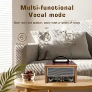 Vintage-Style Radio & Wireless Speaker Combo - TWS 5.0 Superior Sound Quality, AM/FM/SW Bands, Rechargeable, Supports TF/U Disk Play, Ideal Gift for Music Lovers - Image 2