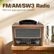 Vintage-Style Radio & Wireless Speaker Combo - TWS 5.0 Superior Sound Quality, AM/FM/SW Bands, Rechargeable, Supports TF/U Disk Play, Ideal Gift for Music Lovers - Image 3