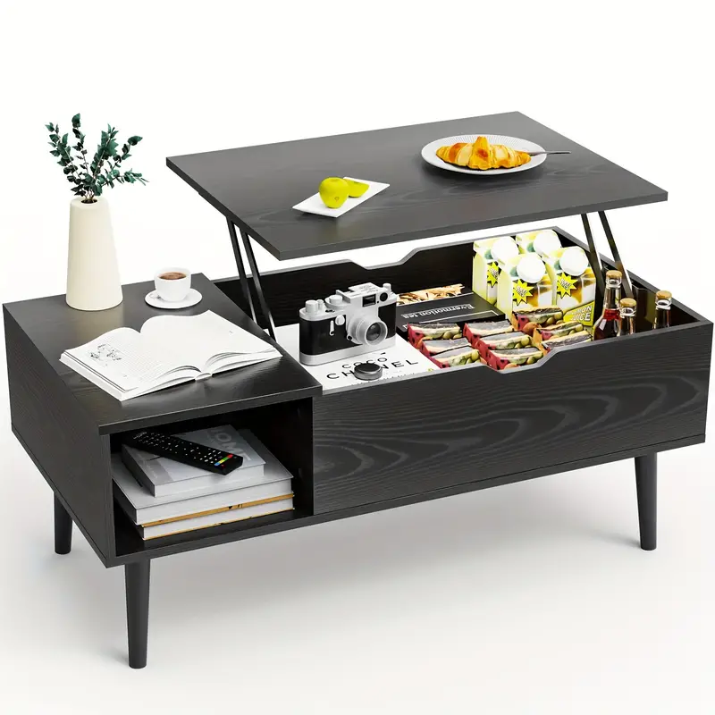 Hybirdmarket - Luxury Wooden Tea Table with Hydraulic Lifting Top - Image 5