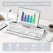 Hybirdmarket - YUNZII B503 Retro Wireless Typewriter Keyboard - Image 9