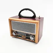 Vintage-Style Radio & Wireless Speaker Combo - TWS 5.0 Superior Sound Quality, AM/FM/SW Bands, Rechargeable, Supports TF/U Disk Play, Ideal Gift for Music Lovers