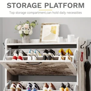 Hybirdmarket - Farmhouse Shoe Storage Cabinet